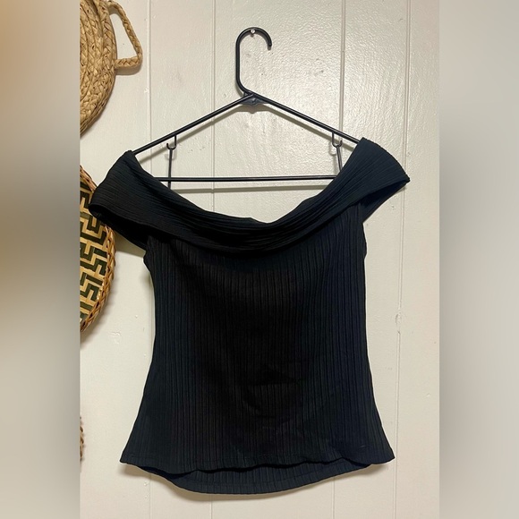 Madewell Rib Off the Shoulder Top Red Size Large - Picture 4 of 7